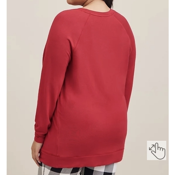 Torrid Fleece Long Sleeve Red sweatshirt, Mama Bird Size 3x - Picture 3 of 7